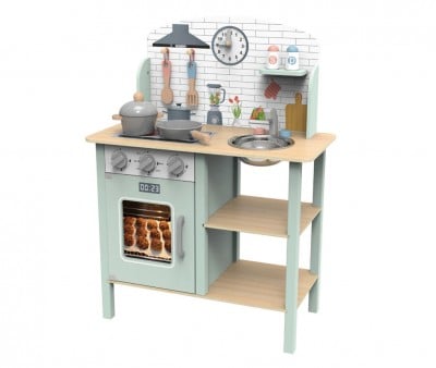 Cocina Verde con Accesorios