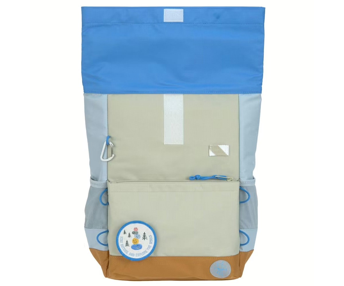 Mochila Escolar Mediana Rolltop Sunny Explorer Green / Blue