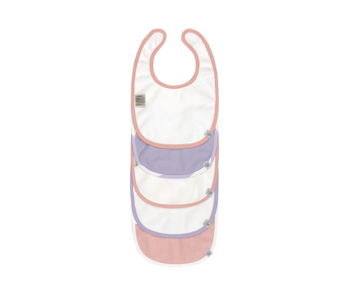 Pack de 5 Bavoirs Happy Fruits Peach / Pastel Lilac