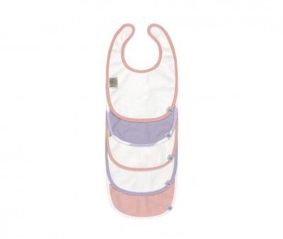 Pack de 5 Bavoirs Happy Fruits Peach / Pastel Lilac