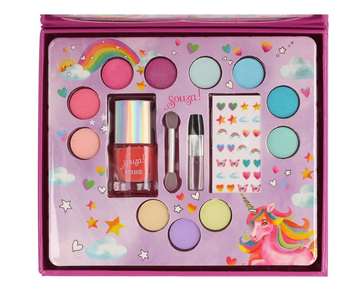 Kids Glitter Heart Cosmetics Box