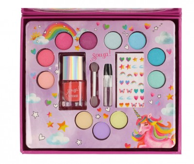 Kids Glitter Heart Cosmetics Box