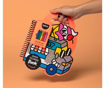 Libro OMY con Pinturas y Pegatinas Yummy