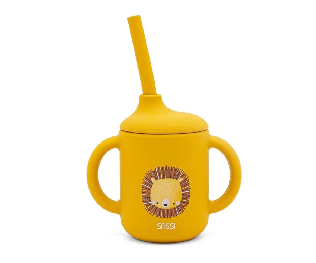 Tazza in Silicone con Cannuccia Leone 120ml