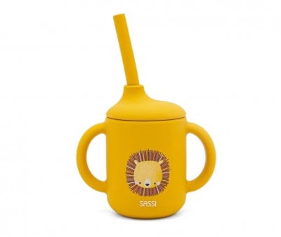 Tazza in Silicone con Cannuccia Leone 120ml