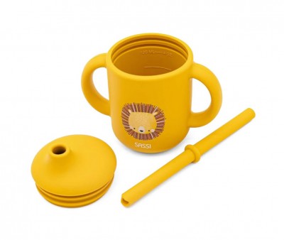 Tazza in Silicone con Cannuccia Leone 120ml