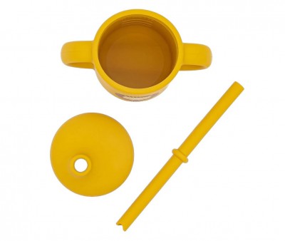 Tazza in Silicone con Cannuccia Leone 120ml