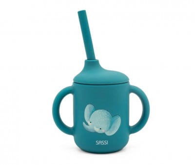 Tazza in Silicone con Cannuccia Elefante 120ml