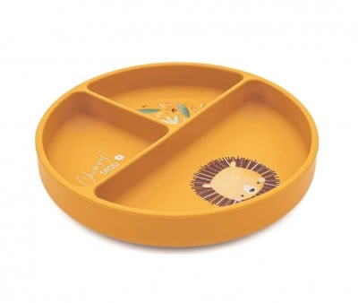 Piatto in Silicone con Scomparti Leone