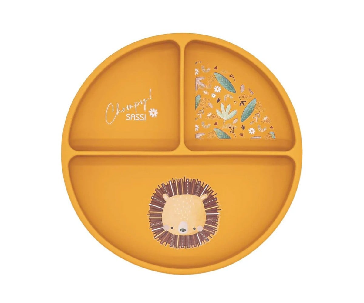 Piatto in Silicone con Scomparti Leone
