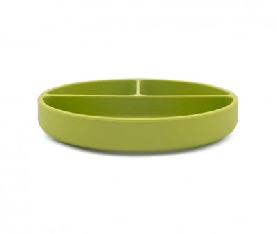 Plato de Silicona con Compartimentos Dinosaurio