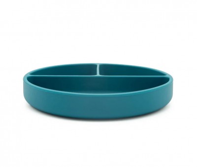 Assiette en Silicone à Compartiments Éléphant
