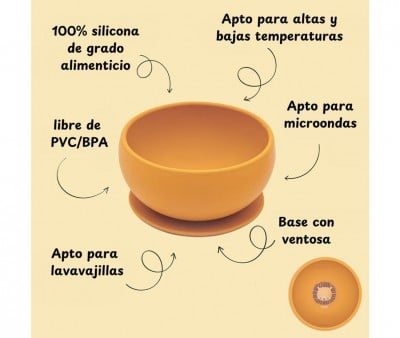 Bol con Ventosa Silicona León