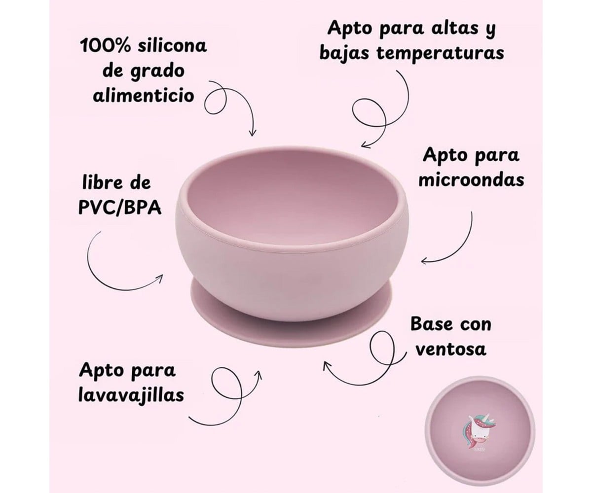 Bowl Ventosa de silicone Unicorn