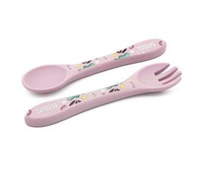 Unicorn Silicone Spoon and Fork