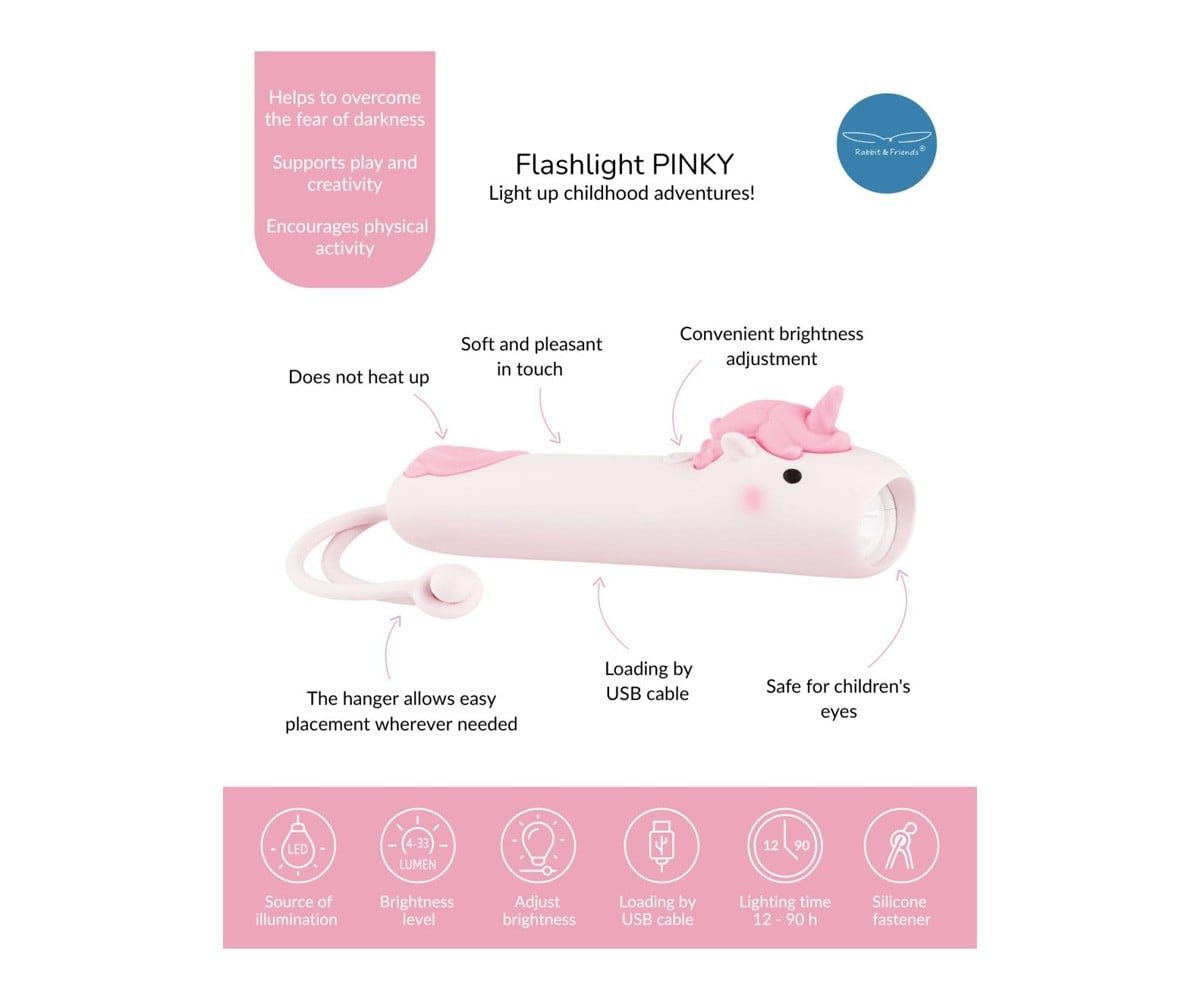 Linterna de Silicona Unicorn Pinky