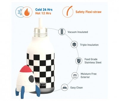 Bestie Insulated Bottle Rocketship 460 ml
