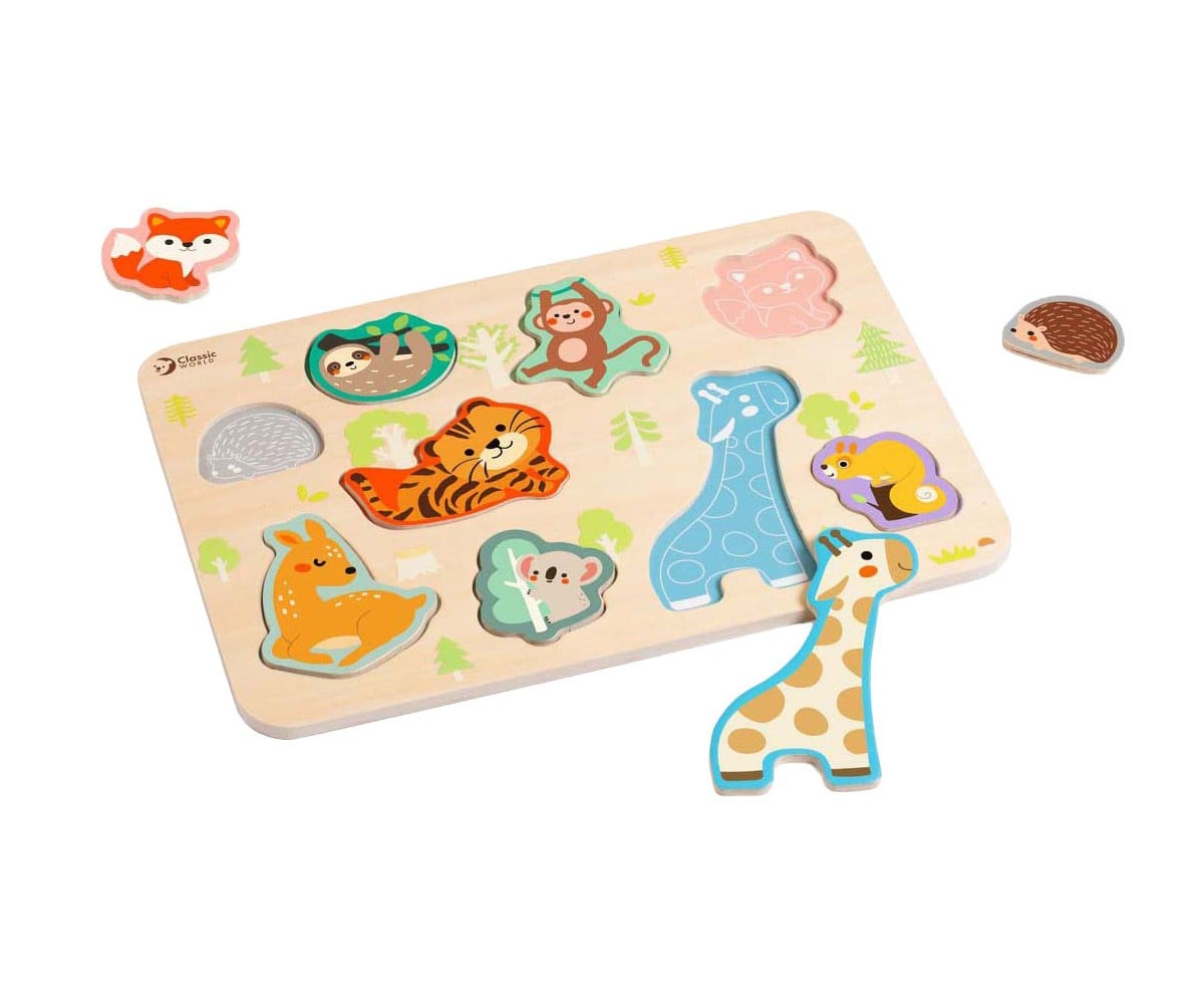 Puzzle Incastro with Wooden Animals