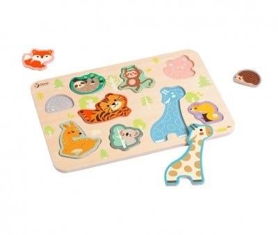 Puzzle Incastro with Wooden Animals