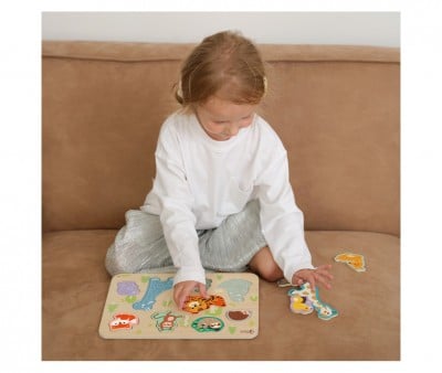 Puzzle Incastro with Wooden Animals