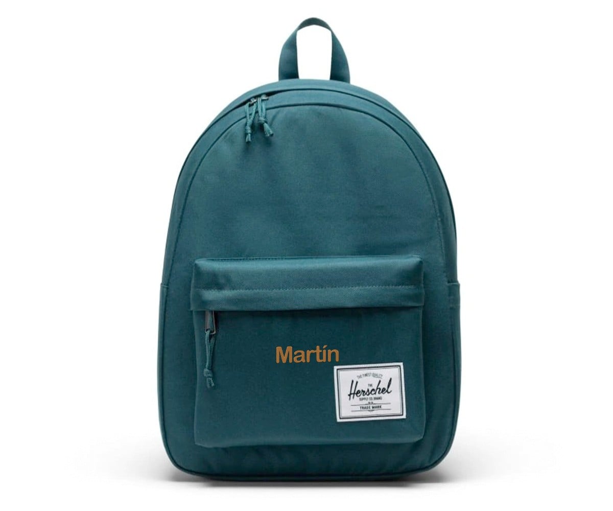 Mochila personalizável Herschel Classic Iceberg Green Crosshatch