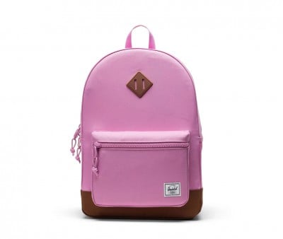 Mochila Herschel Heritage Youth personalizável Opera Mauve Saddle Brown 