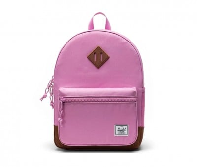 Zaino Herschel Heritage Kids Opera Mauve Saddle Brown Personalizzabile