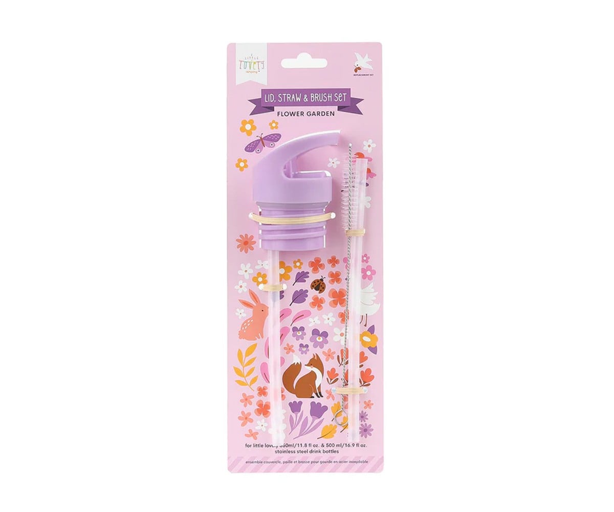 Set Tampa Palhinha e Escova Flower Friends