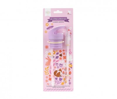 Set Tampa Palhinha e Escova Flower Friends