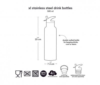 Gourde Isotherme en Acier Pirates 500 ml