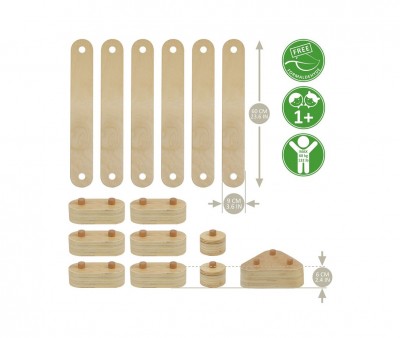 Conjunto de circuitos Equilíbrio de madeira