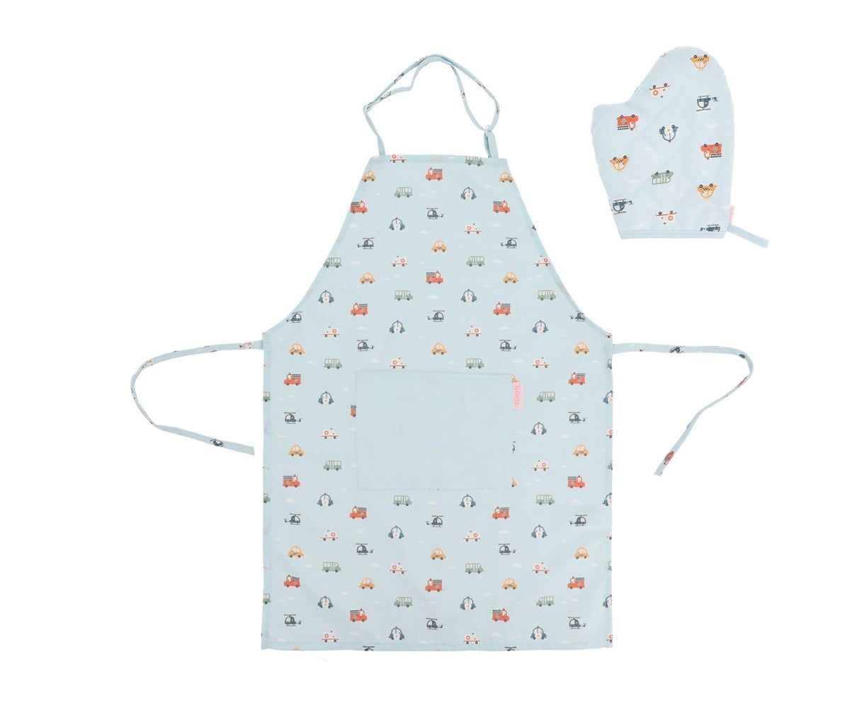 Set Guanto e Grembiule City Cars Personalizzabile