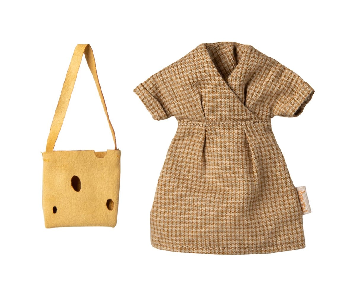 Vestido y Bolsa Mamá Ratón Amarillo