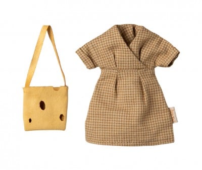 Vestido y Bolsa Mamá Ratón Amarillo