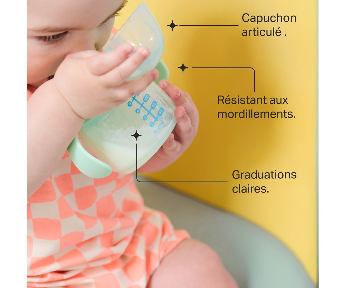 Taza Aprendizaje Transition Spout Rosa Pastel 150ml