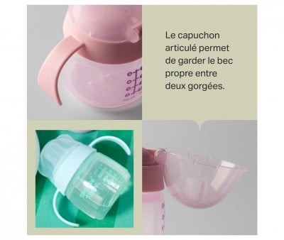 Taza Aprendizaje Transition Spout Rosa Pastel 150ml