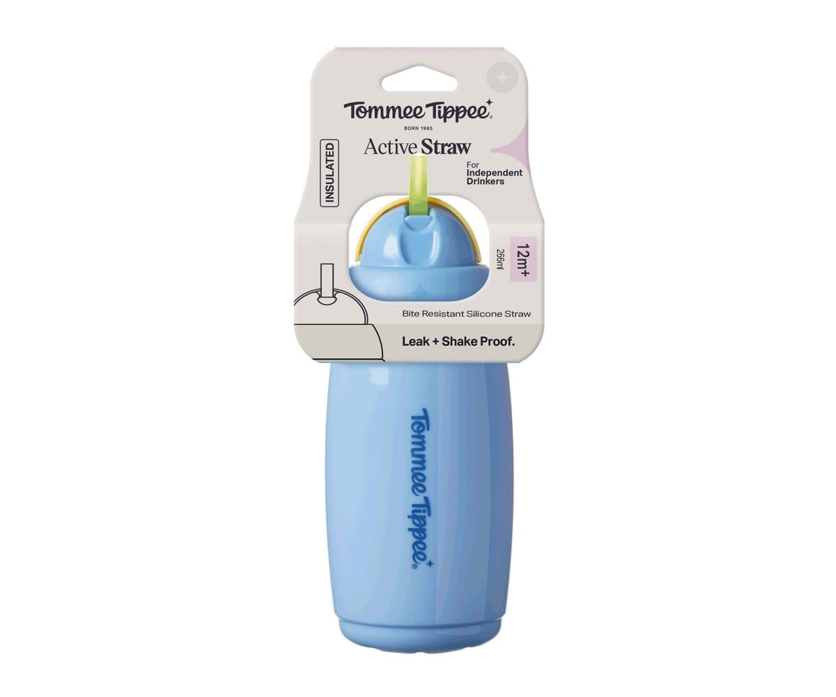 Borraccia Isotermica con Cannuccia Azzurro 266ml