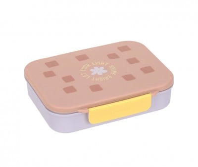 Lancheira Compartimentos Bento Pattern Party Rose/Lilac 