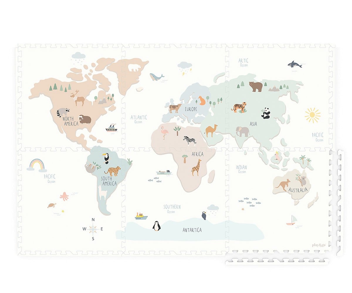 Tapis de Jeu Tiloo Puzzle Worldmap