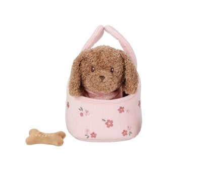 Perrito de Peluche Jackie con Bolsa de Transporte