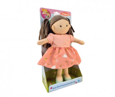 Boneca de tecido Lucie com vestido, personalizável de 32 cm
