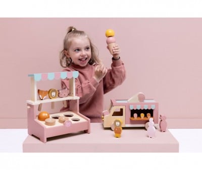 Camioncino Gelati Legno Animali Trixie