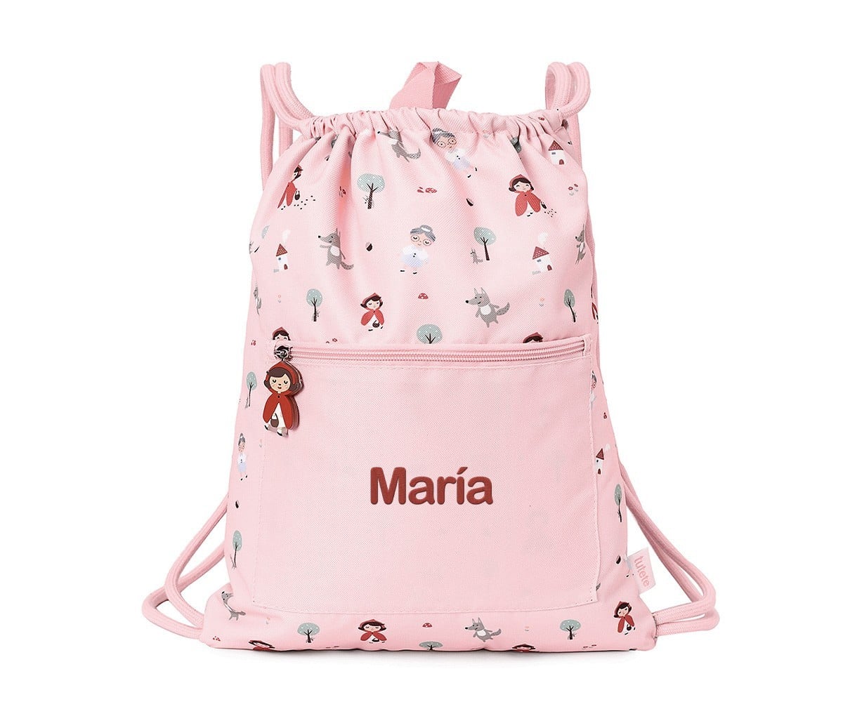 Personalized Waterproof Drawstring Backpack Little Red
