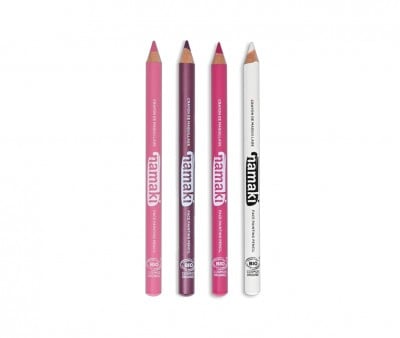 4 Matite Fini Trucco Namaki Viola-Fucsia-Rosa-Bianco