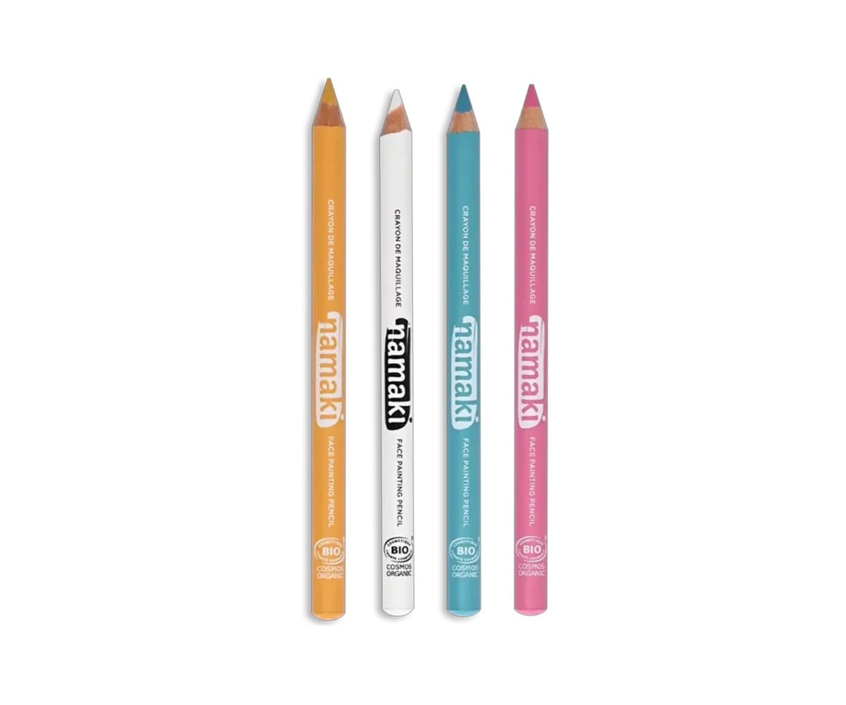 4 Matite Fini Trucco Namaki Giallo-Rosa-Turchese-Bianco