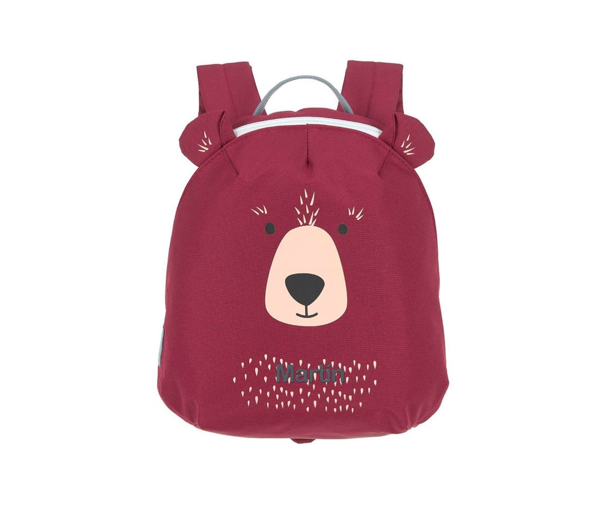 Mochila Infantil Mini Bear Burgundy Personalizable