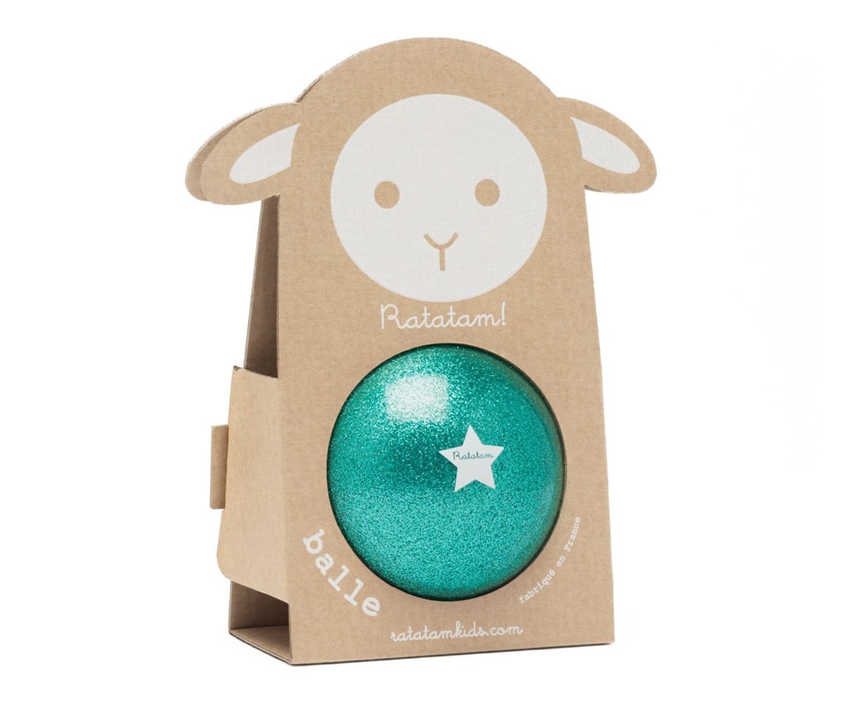 Pelota Glitter Verde 10 cm