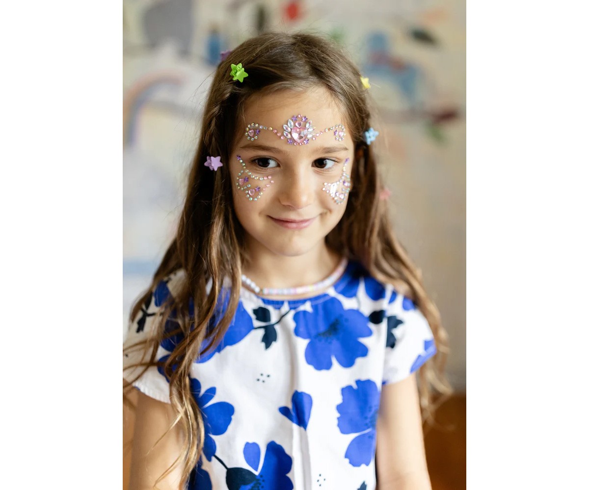 10 pinças Mini Rainbow Star