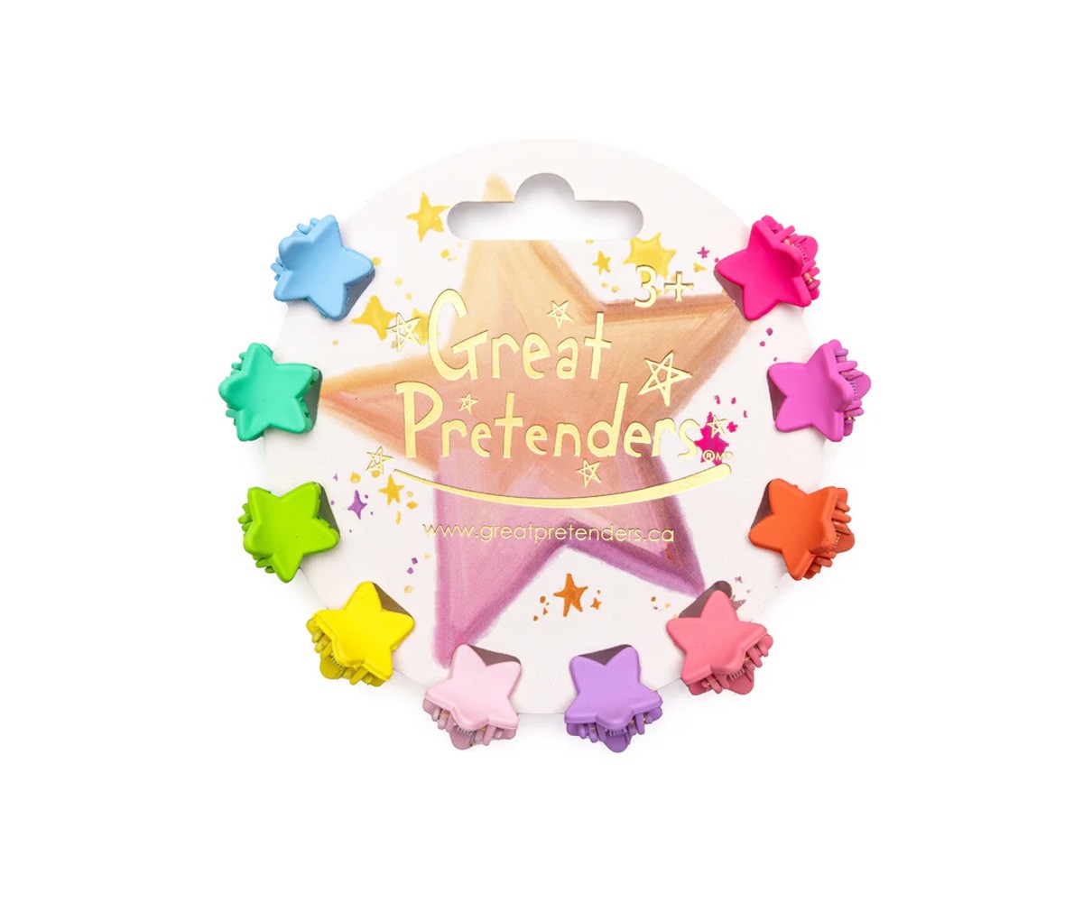 10 pinças Mini Rainbow Star