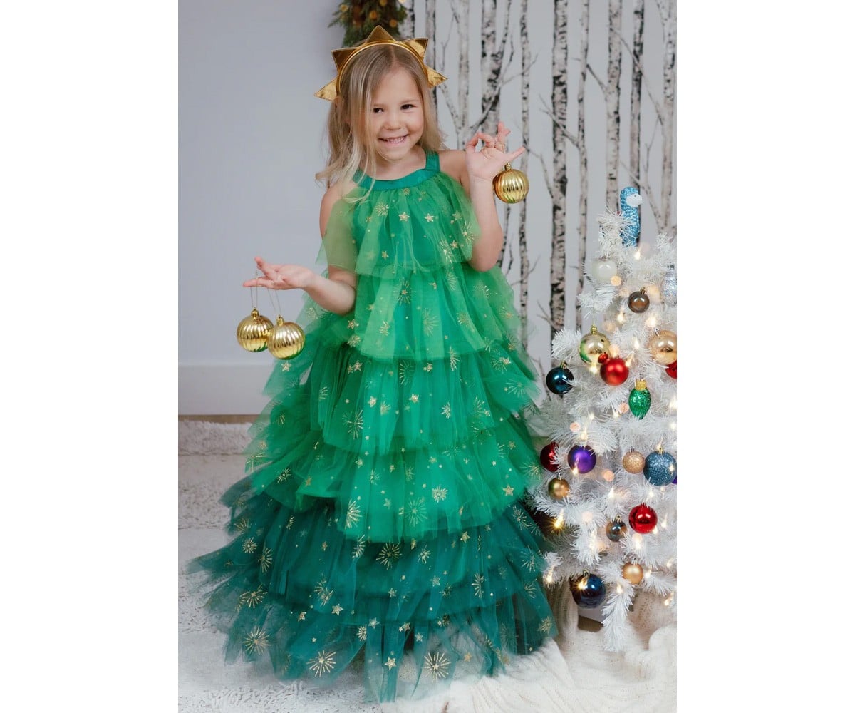 Fato de árvore de Natal com diadema